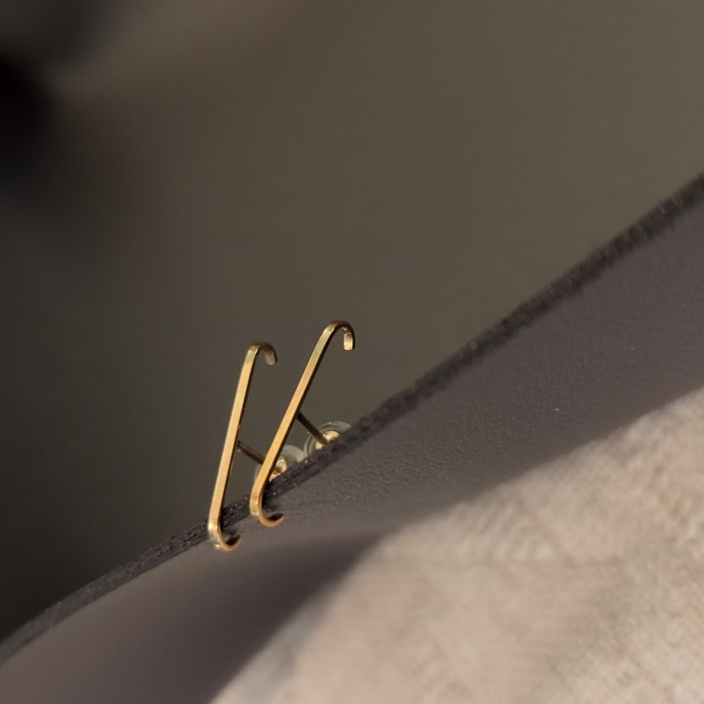 Stone & Strand Gold Bar Suspender Cuff Earrings - Picture 4 of 5